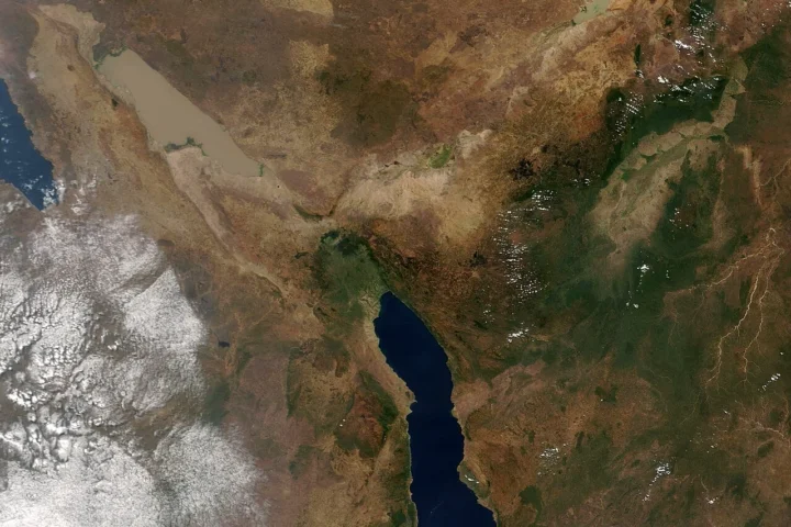 On August 27, 2021, the Moderate Resolution Imaging Spectroradiometer (MODIS) on board NASA’s Terra satellite acquired a true-color image of two lakes of the East African Rift Valley.
The Rift Valley began to form about