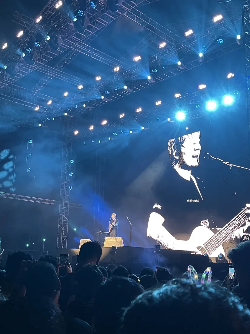 Ed Sheeran on his Mathematics Tour in Bangalore, India in February 2025